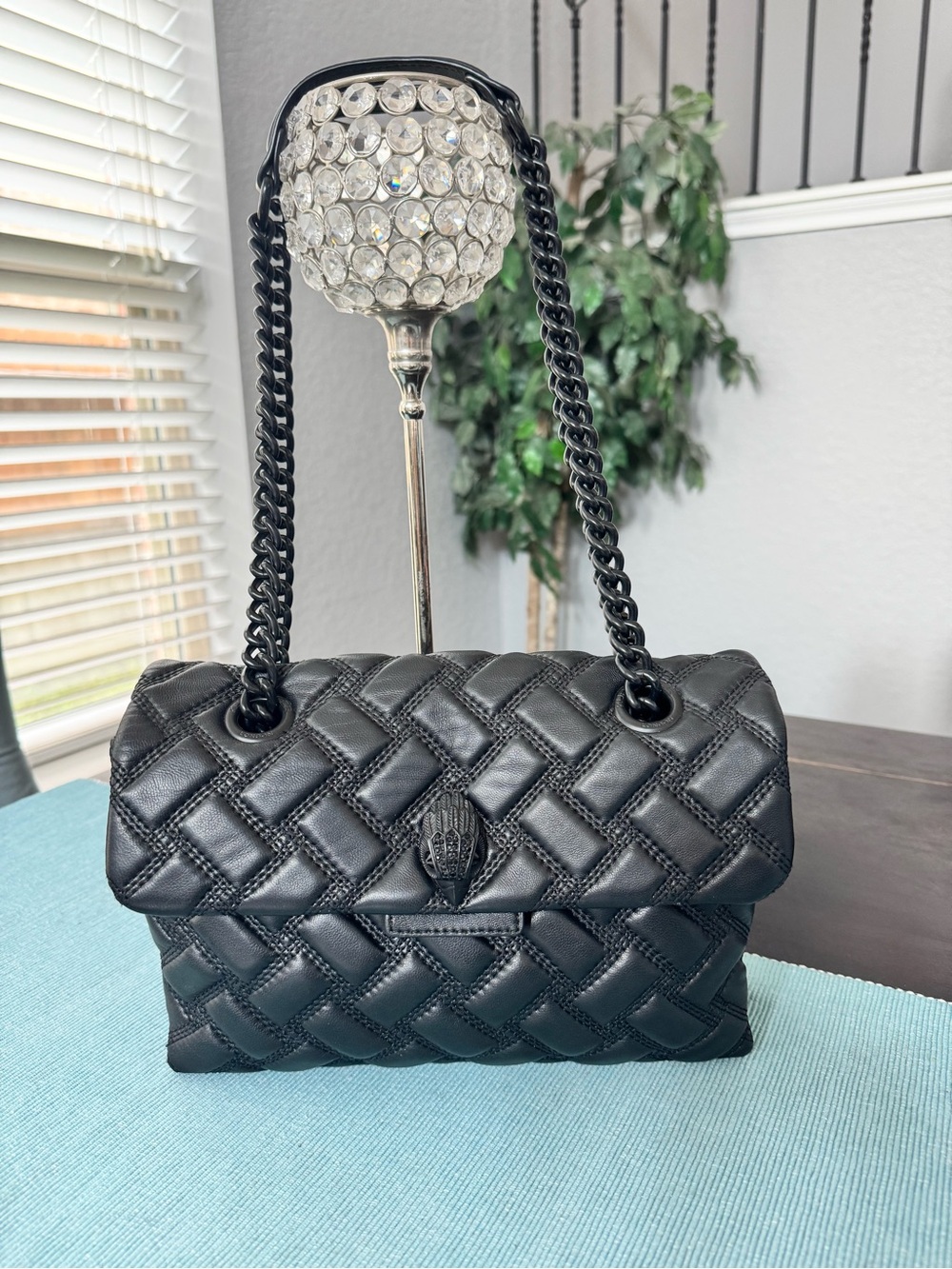 Kurt Keiger Quilted Chain-Handle Shoulder Bag